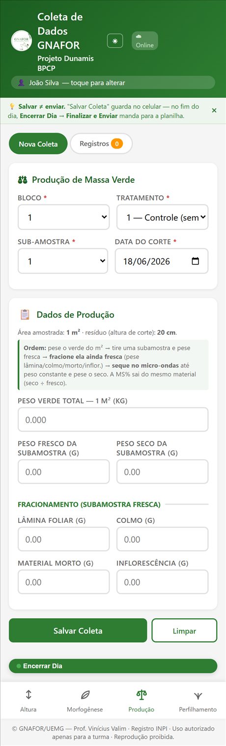 Aba de produção de forragem